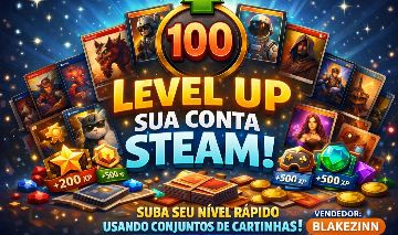 XP STEAM - LEVEL UP SERVIÇO | UP NÍVEL | CARTAS | INSÍGNIAS