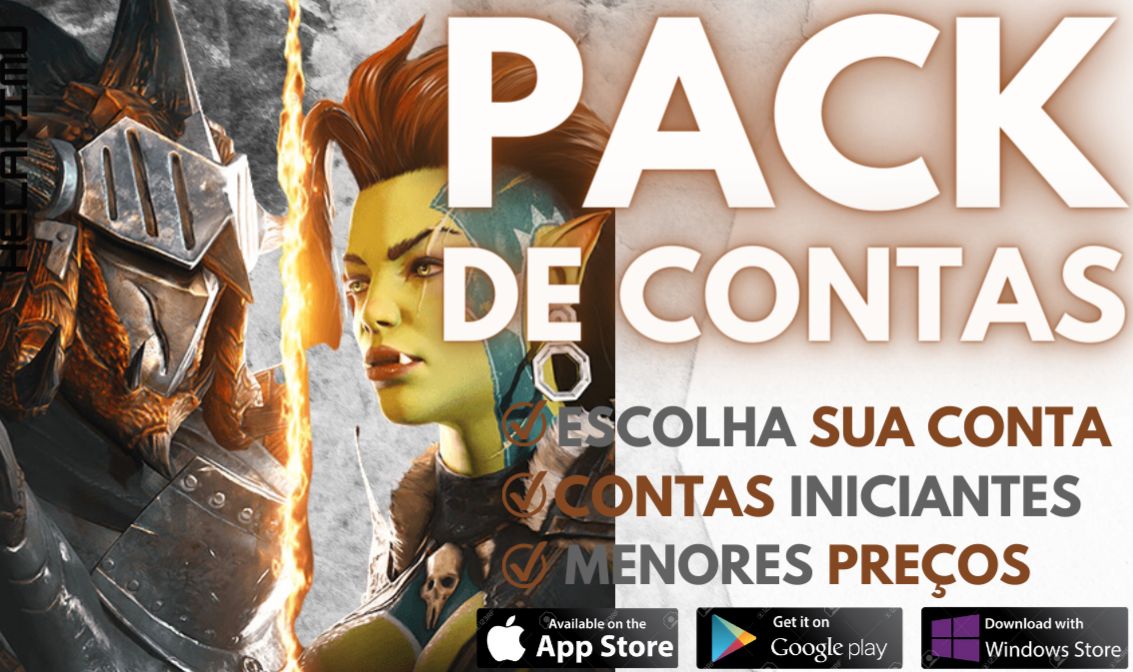 PACK DE CONTAS RAID SHADOW LEGENDS COM PERSONAGENS