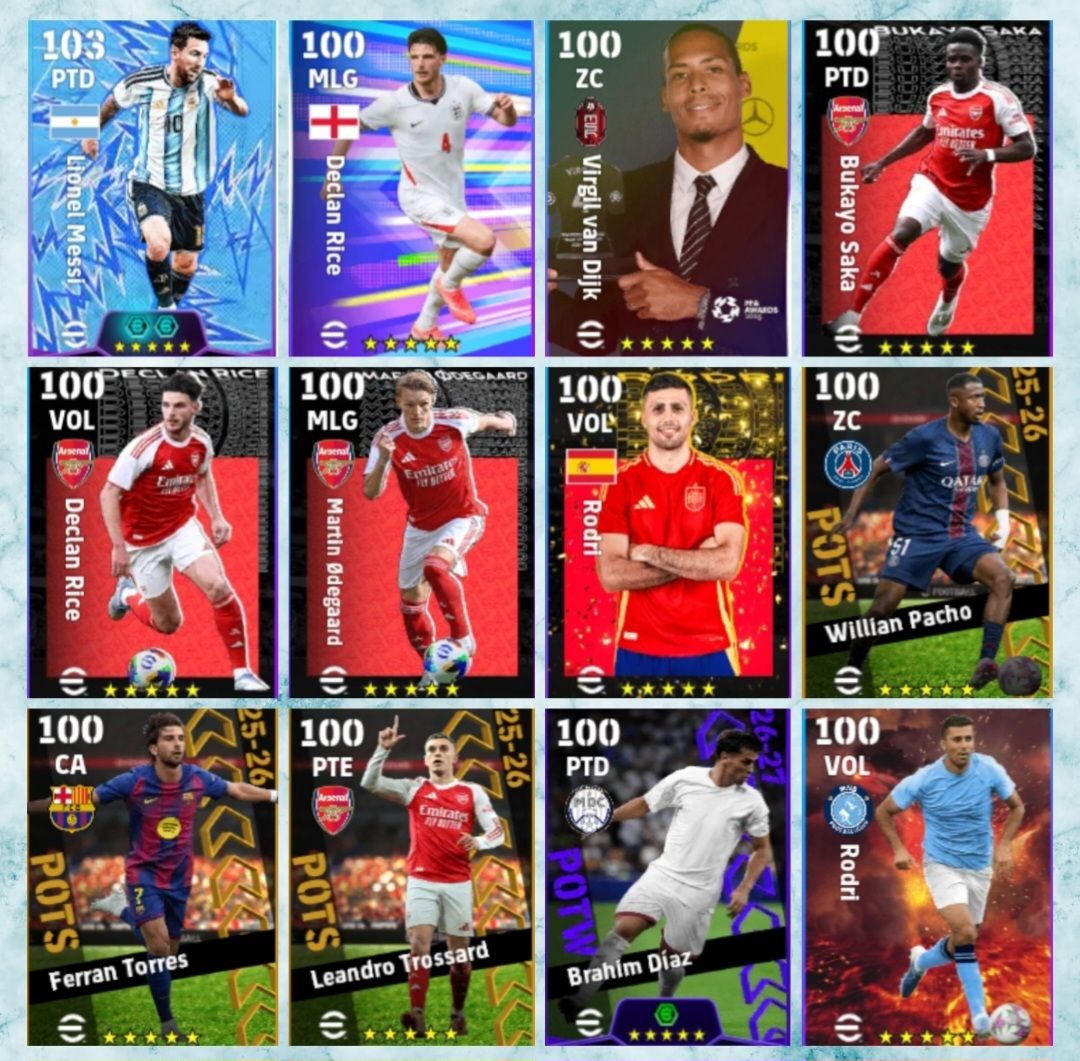 Conta efootball mobile com varios jogadores lendário,show time somente konami id