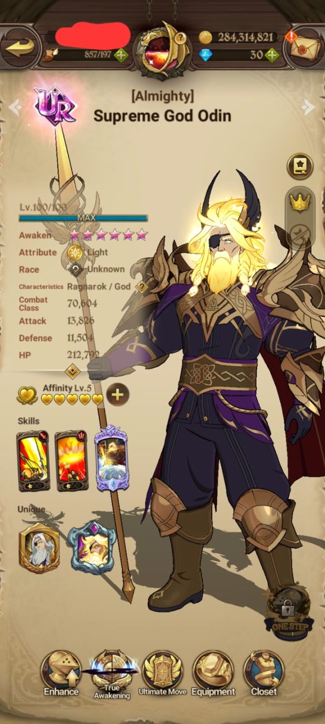 Conta 7DS Grand Cross com Gawain - Odin - Freyr LR