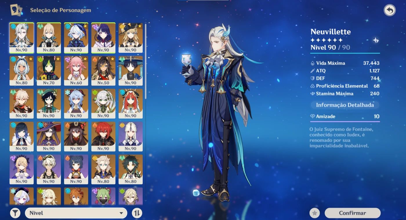Conta Genshin EndGame até começo de Natlan
