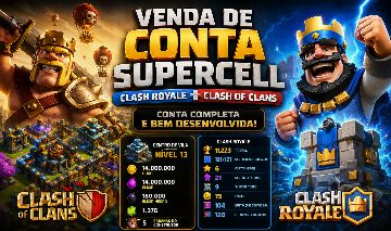 CONTA SUPERCELL | CLASH ROYALE - CLASH OF CLANS |
