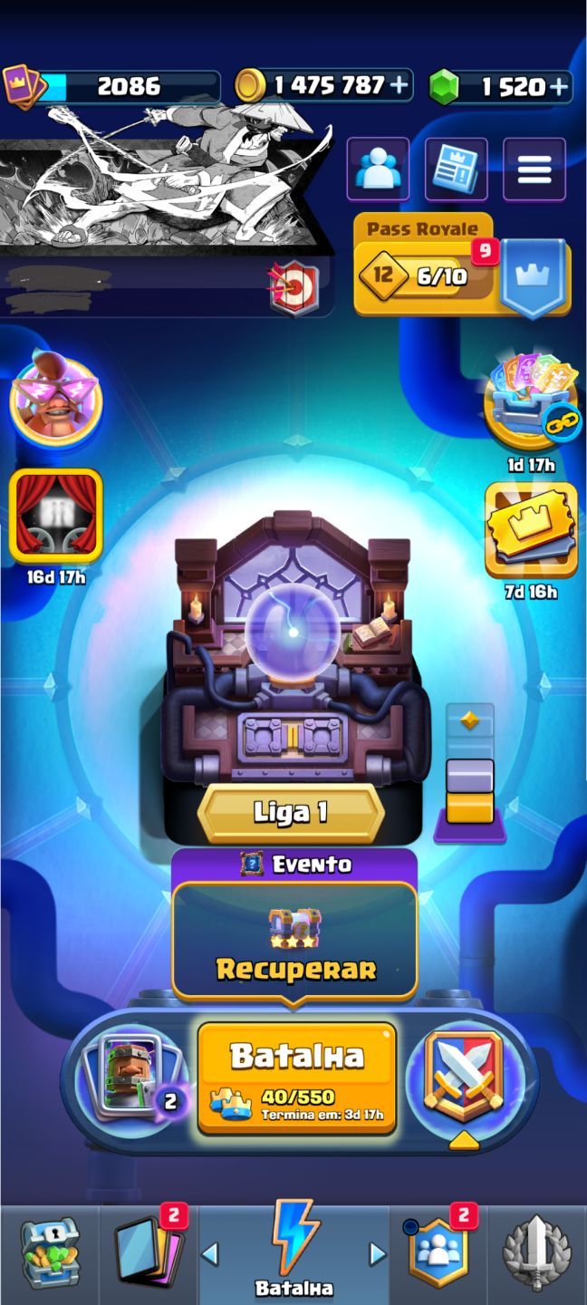 Conta de Clash Royale Upada