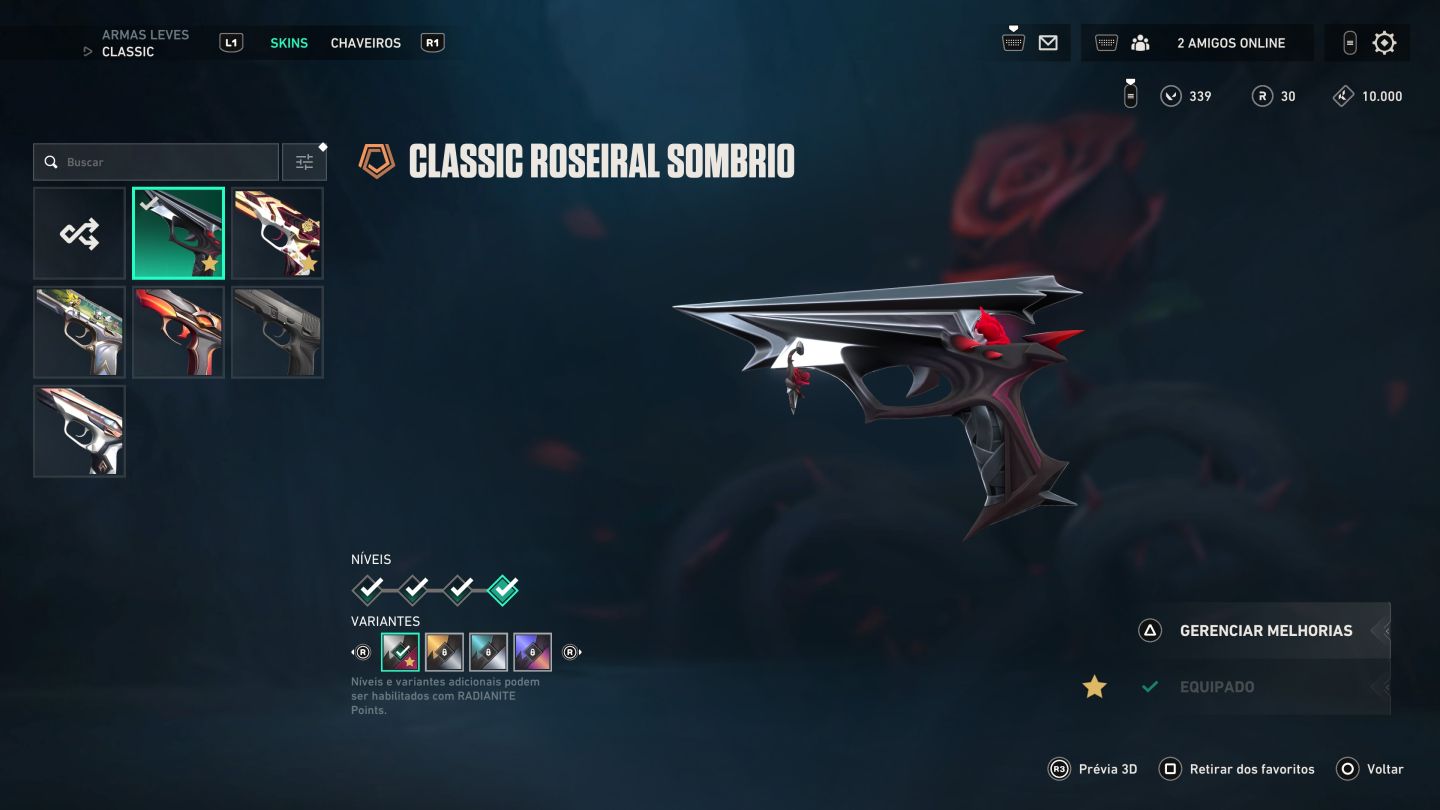 Conta de Valorant nível 161 com 33 skins de loja
