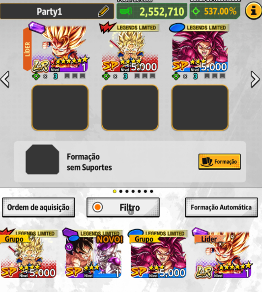LR GOKU MINI 8 ESTRELAS + 2 LF DAIMA 50.000 CRISTAIS (ANDROID)