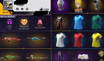 CONTA DE FREE FIRE NÍVEL 69, COM 500 DIMAS DE BRINDE!
