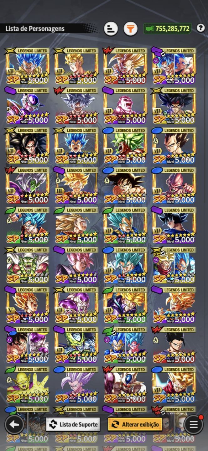 CONTA DB LEGENDS PVP READY - GOGETA/VEGITO/GOKU MUI - 9 ULTRA + 60+ LL