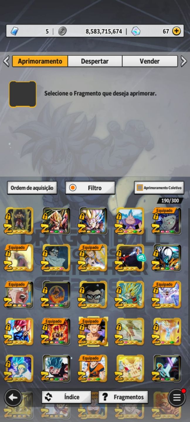 CONTA END GAME DRAGON BALL LEGENDS