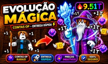 CONTAS EVOLUÇÃO MÁGICA - ROBLOX - CONTAS OP