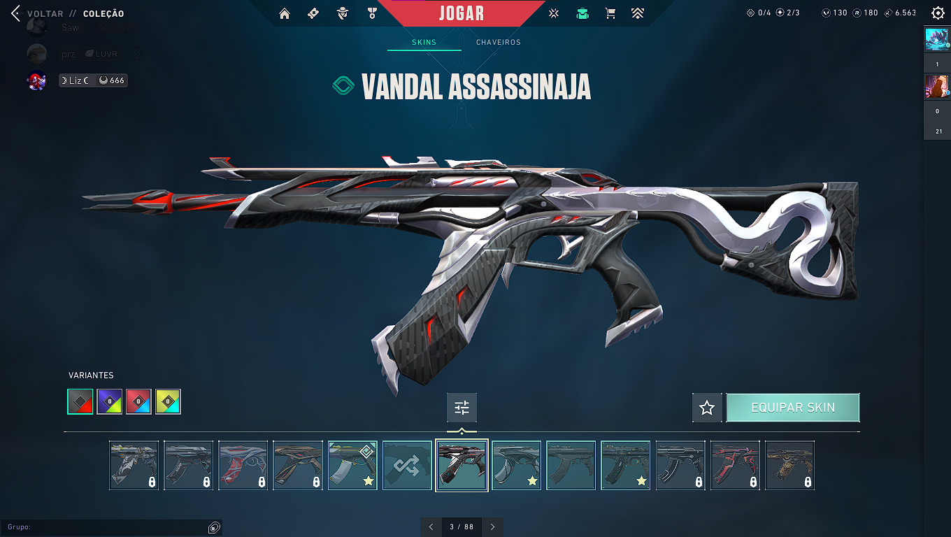 CONTA VALORANT COM SKINS BOAS (+R$600 GASTOS)