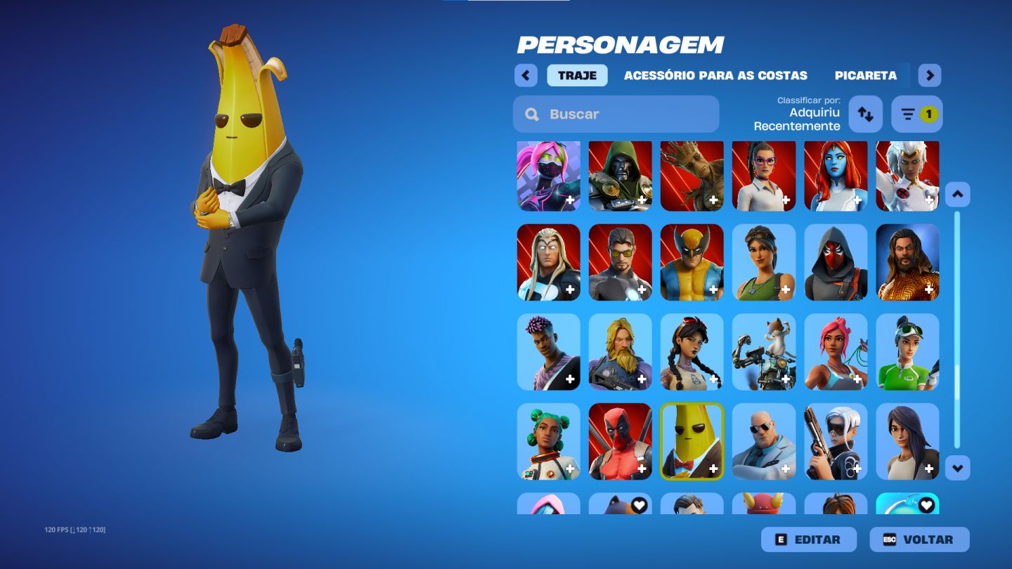 Conta Fortnite com 190+ Skins e 90+ Picaretas