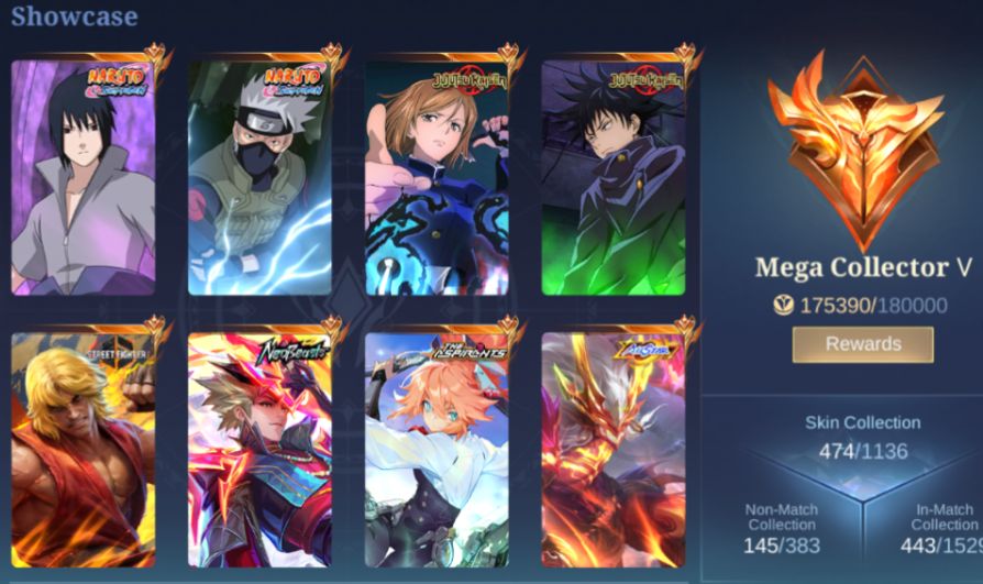 CONTA MOBILE LEGENDS LENDARY |474 SKINS | 133 HERÓIS | LEGENDARY