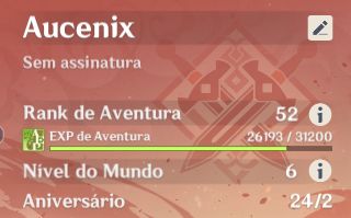 AR 52 LEYNEY + BIS / KAZUHA + CLORINDE + 5 PERSONAGENS 5 ESTRELA
