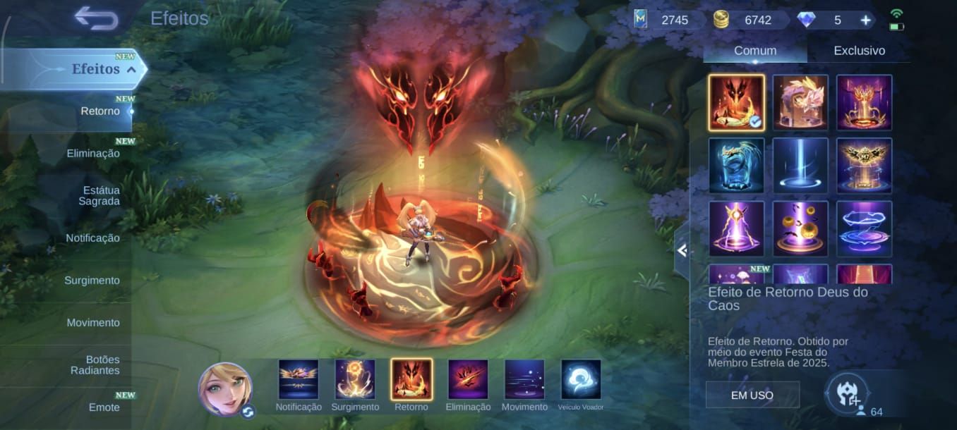 Conta de ML com 72 skins totais.