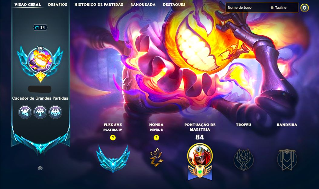 SKIN SHACO PANDEMÔNICO BORDA + [ PLATINA COM 70 PDLS ] + [ TROCA NICK ]