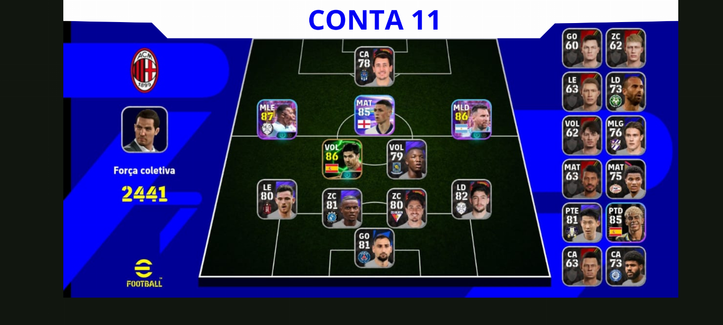 Contas Efootball Iniciais com Épicos/big Times Garantidos! Vol. 14