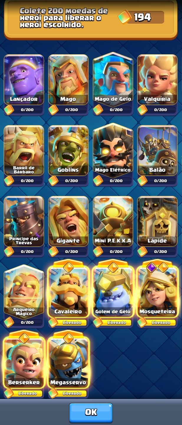 Conta Clash Royale LVL 15 14500 troféus 14 evoluções, 5 herois (NICK GRATIS)