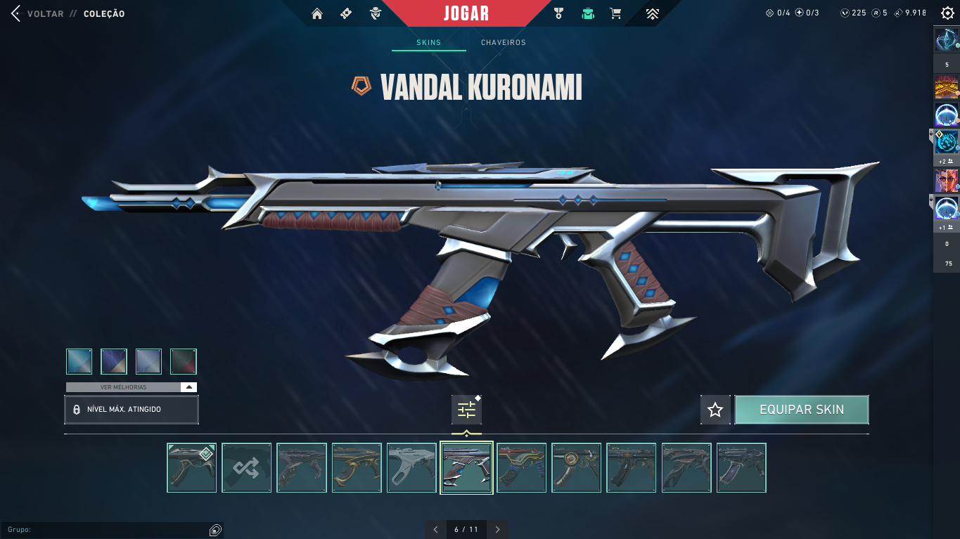CONTA VALORANT 2.4K GASTOS, 15 SKINS DE VANDAL, 4 FACAS