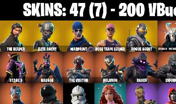 CONTA FORTNITE com SALVE MUNDO FUNDADOR| The Reaper | Elite Agent e 47 SKINS