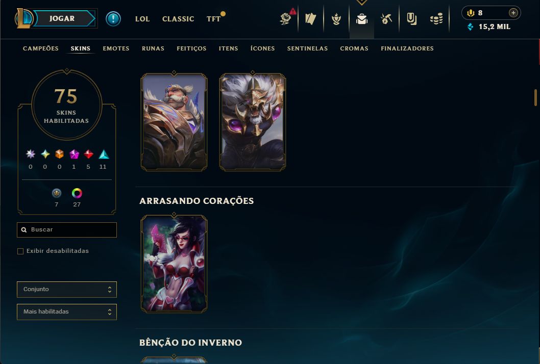 Contas com diversos elos para smurfar ou ser sua MAIN !