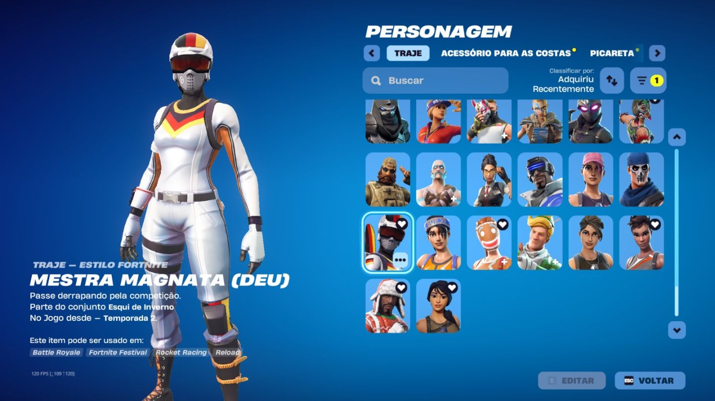 Conta epic games com fortnite skins muito rara e Ea fc 27
