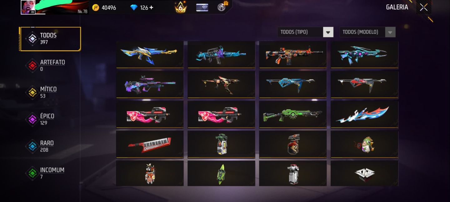 CONTA ANTIGA COM MANDELA XM8 ATT 2 DANO + UMP ROXA