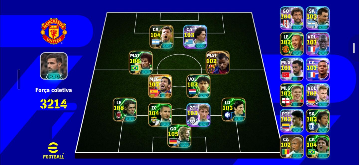 CONTA EFOOTBALL TOP COM RODRI 107!! ZICO + MALDINI + AGUERO BLITZ E+++!