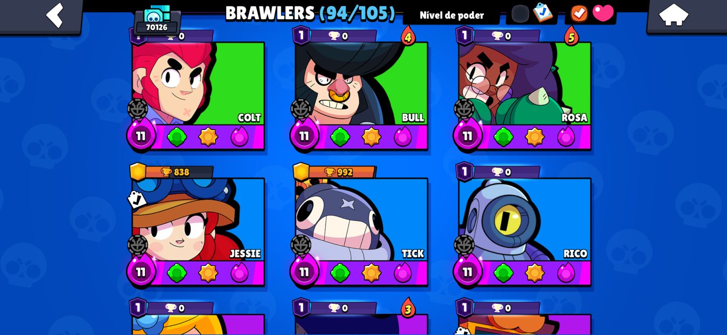 CONTA BRAWL STARS 70K | SHELLY ESTELAR 2018 | 37 HIPERCARGAS | 41 PODER