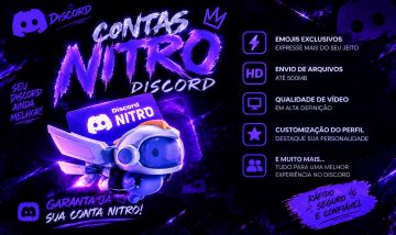 CONTAS NITRADAS DISCORD | OFERTAS IMPERDÍVEIS