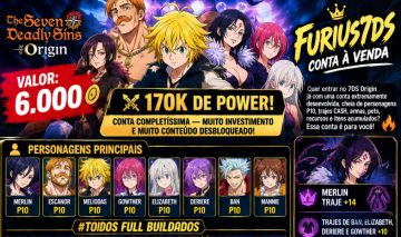 Conta 7ds origin 170k power full cash baleia