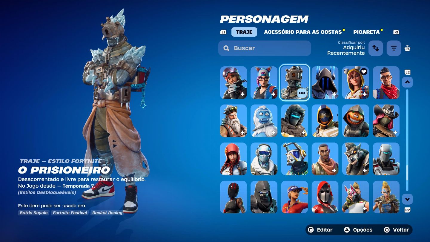 Conta do passe de batalha temporada 2 a 10 e skin Lara croft