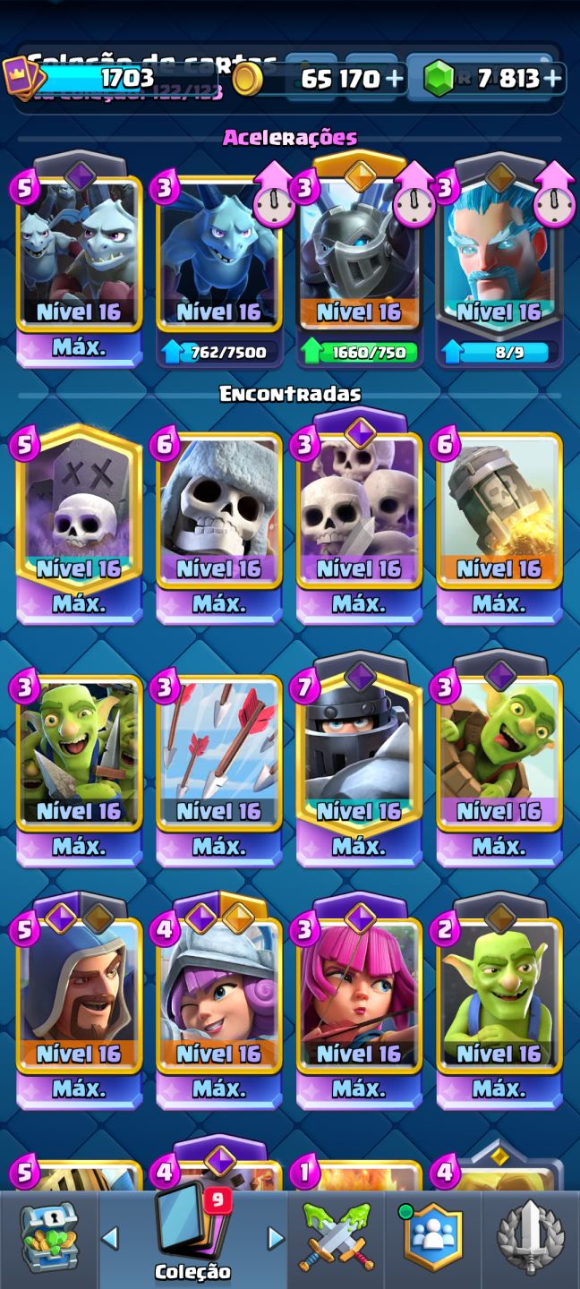 Conta Clash royale (arena sazonal 2) 7800 gemas único dono