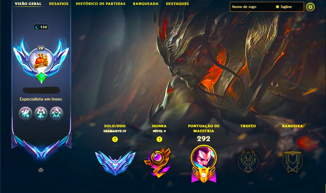 SKIN LENDÁRIA YASUO EMISSÁRIO + [ DIAMANTE COM 55 % DE WIN RATE ] + [TROCA NICK]
