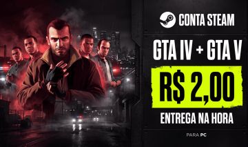 GTA IV + GTA V | CONTA STEAM PC | ACESSO COMPARTILHADO | R$ 2,00