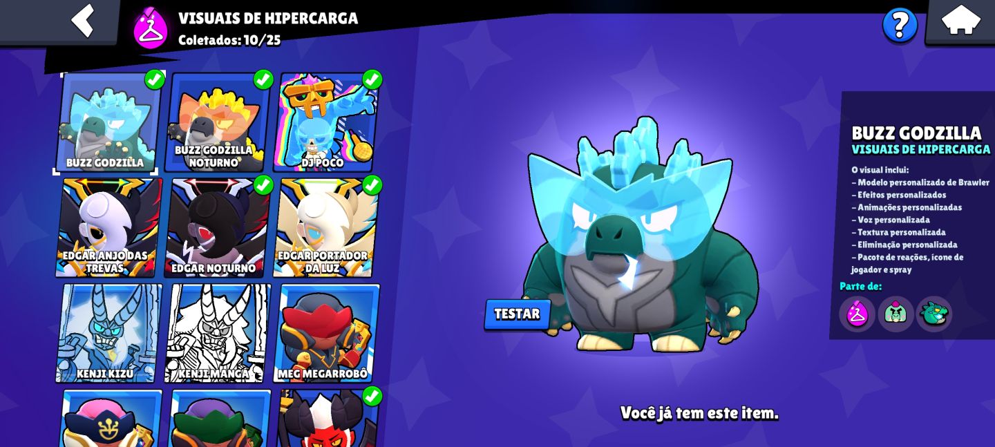 CONTA DE BRAWL STARS MUITO RARA, QUASE FULL, COM SKINS EXCLUSIVAS