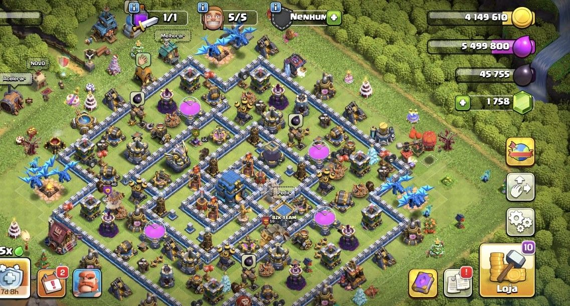 CONTA DE CLASH OF CLANS ANTIGA (2016) COM ARVORE DE NATAL DESSE ANO!!!