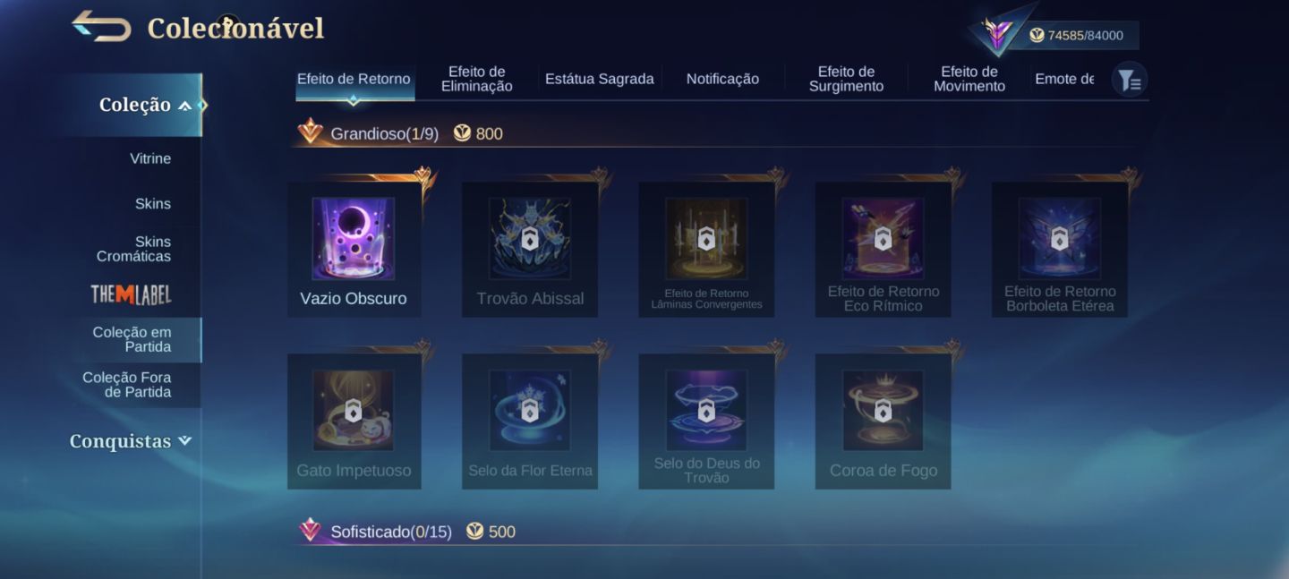 [PROMOÇÃO] Conta MLBB 260 Skins | Granger Prime + Minato + KOF + Transformers