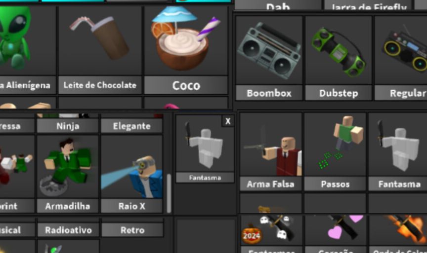 Conta de roblox upada em vários jogos e muitas skins