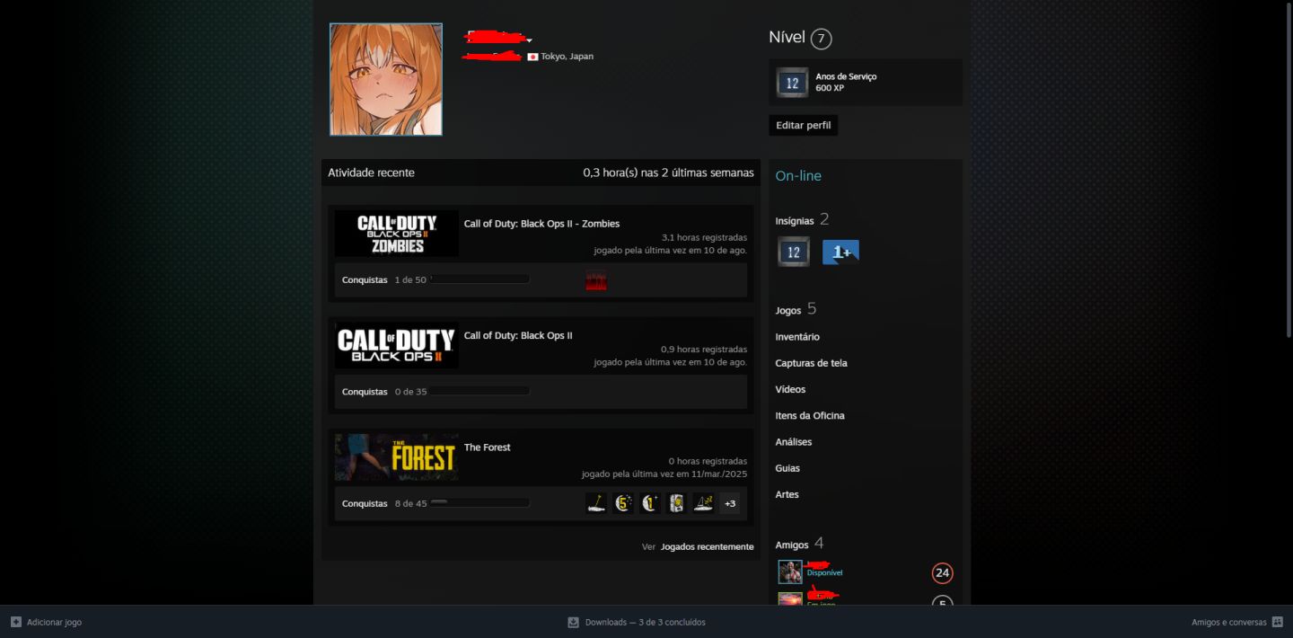 Conta Steam Call of Duty: Black Ops II (BO2)