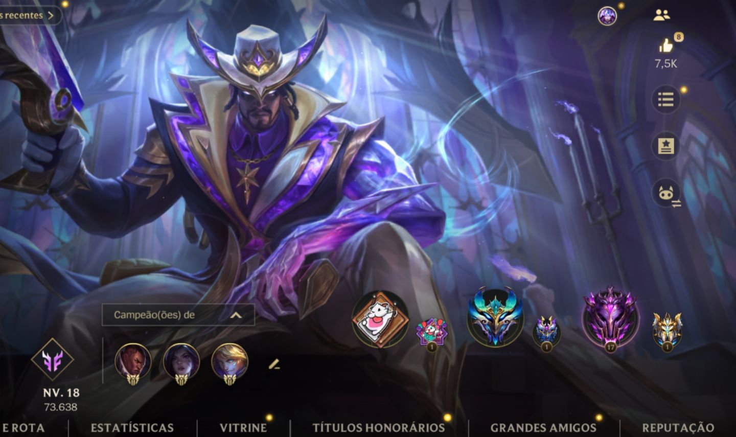 Conta Main ADC Full Champs, 220 skins/ EX Monarca|Lenda