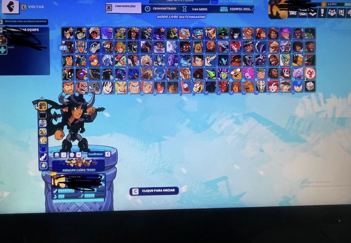 Conta Brawlhalla Muita Skin e Crossover Conta Playstation Acompanha Tudo