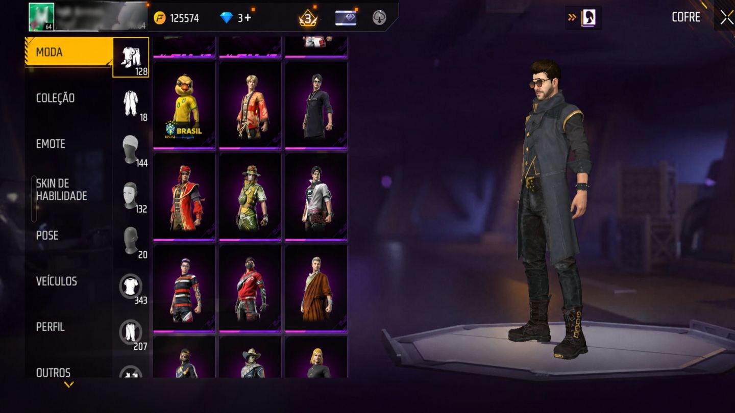 Conta de FF com angelical e skin rara (conta pessoal entt sem problemas de scam)