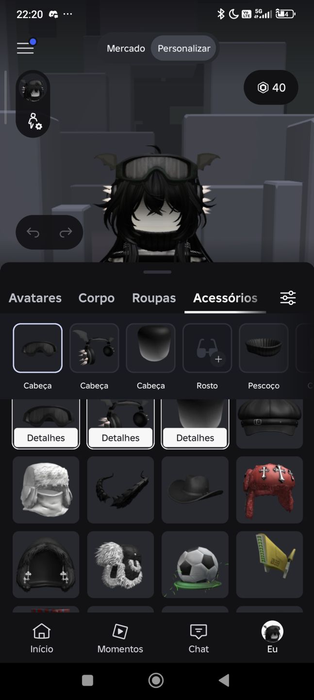Conta de Roblox com várias skins
