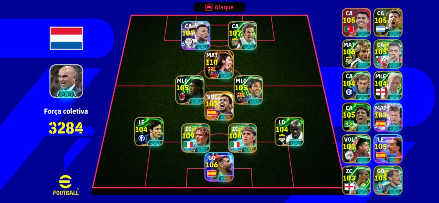 Conta efootball com o Super Messi e varios épicos