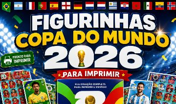 KIT COMPLETO: Todas as Figurinhas Copa do Mundo 2026 em PDF para Imprimir