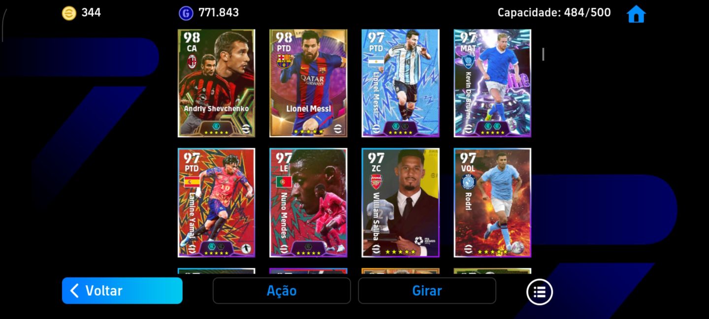 CONTA EFOOTBALL MOBILE COM 3266 DE FORÇA!