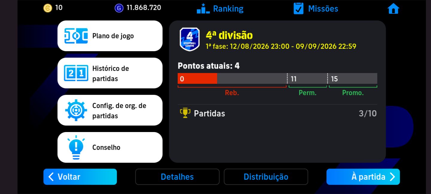 !!CONTA EFOOTBALL À VENDA!! CONTA COM MAIS DE TRÊS ANOS DE CONTA, TEM LENDAS