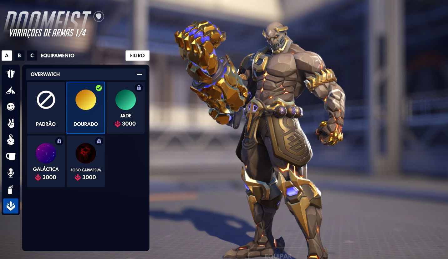 CONTA OVERWATCH MUITAS SKINS DE CAMPEONATO (DOOM TROVÃO/SIGMA MAESTRO)