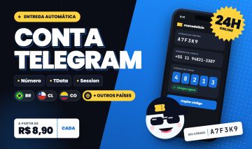 Conta Telegram - Entrega 100% Automática 24h | TData/Número