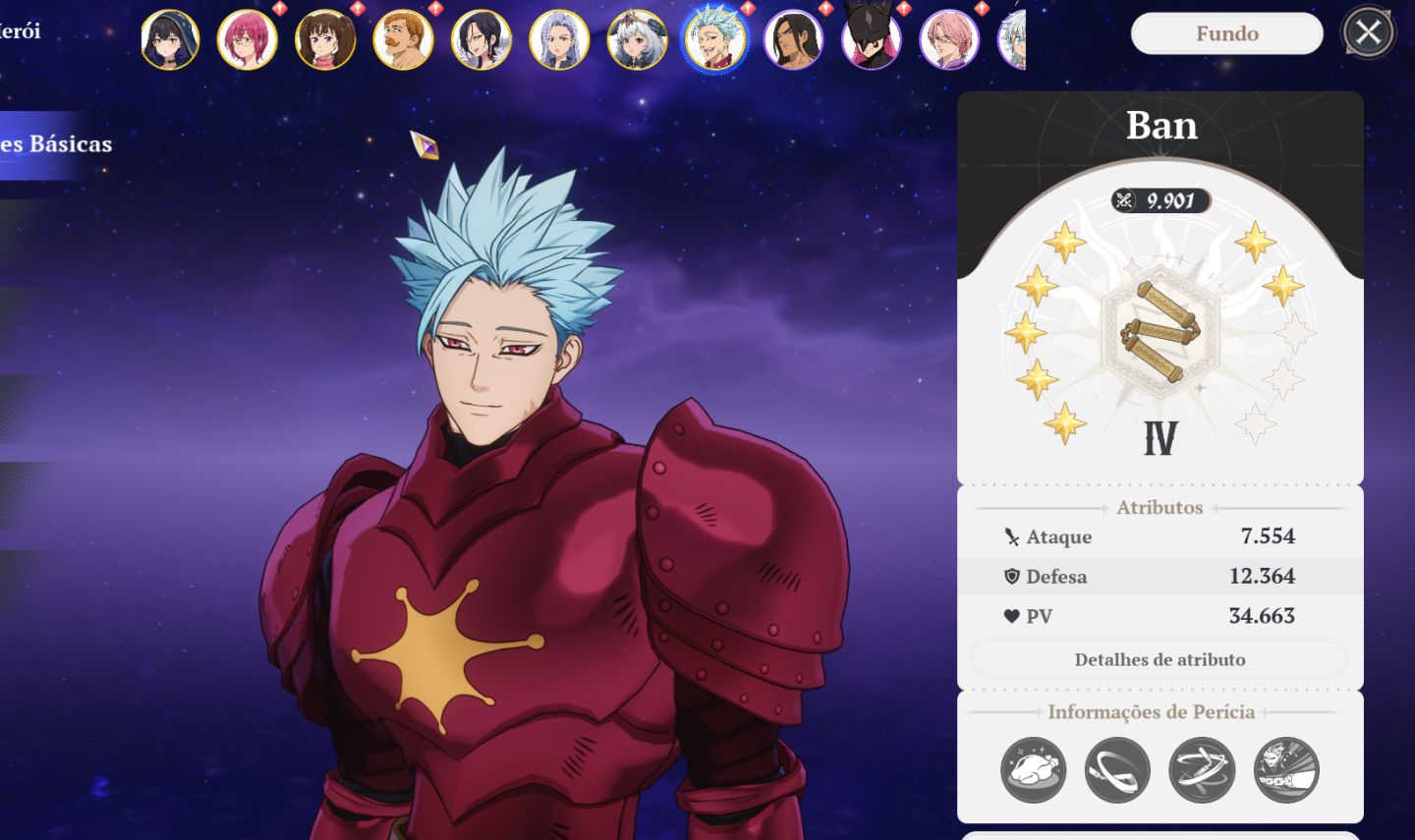 CONTA 7DS ORIGIN - Ban P7 e Meliodas P8 - End Game